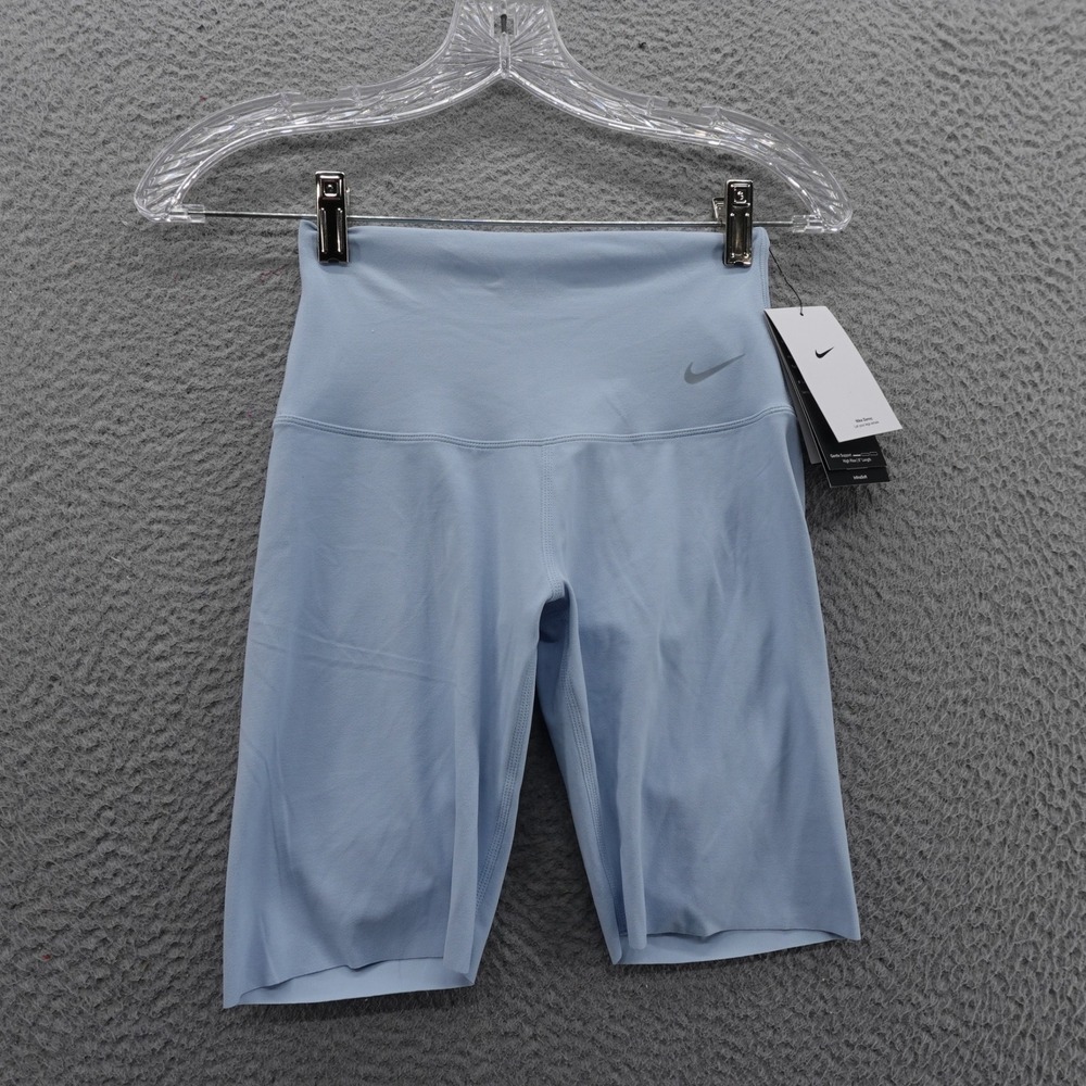 Nike Zenvy High Waist Bike Shorts XS Blue Women Infinasoft Gentle Support NWT